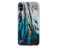 Dėklas Fusion Accessories "Gold Glam Case Galaxy A55 5G" Feathers