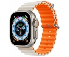 Devia apyrankė Deluxe Sport6 skirta Apple Watch 42mm/ 44mm/ 45mm/ 49mm starlight oranžinės spalvos