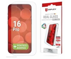Apple iPhone 16 Pro Max tikras ekrano stiklas + dėklas, pagamintas „Displex“, skaidrus