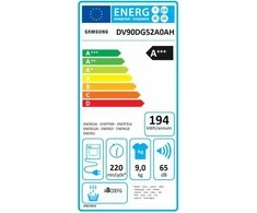Džiovyklė Samsung DV90DG52A0AHLE