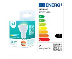 LED lemputė GU10 7W 230V 3000K 90lm 38° Forever Light