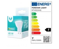 LED lemputė GU10 7W 230V 3000K 560lm Forever Light