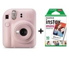 Fujifilm Momentinis fotoaparatas instax mini 12 BLOSSOM Rožinis+instax mini glossy (10pl)