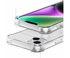 Fusion Accessories "Anti Shock Silikoninis dėklas Apple iPhone 15 Plus" Transtarent