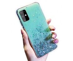 Fusion Accessories "Glue Glitter Silikoninis dėklas iPhone 13 Pro Max" Žalias