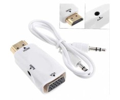 Fusion Accessories HDMI to VGA + audio Baltas
