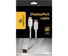 GEMBIRD DisplayPort kabelis 4K 1.8m baltas