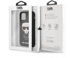 Karl Lagerfeld KLHCN58SLFKBK iPhone 11 Pro kietas dėklas juodas / juodas silikoninis ikoninis