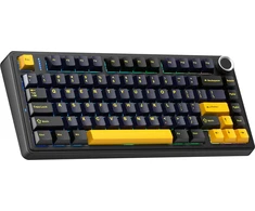 Mechaninė belaidė žaidimų klaviatūra Aula F75, su RGB apšvietimu, EN / RU išdėstymas, juodos spalvos