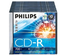 1x10 Philips CD-R 80Min 700MB 52x SL