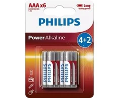 Philips LR03P6BP/10 Power Alkaline AAA / 6 vnt