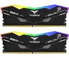 RAM atmintis TeamGroup T-Force Delta DIMM 32GB dvigubo rinkinio DDR5-6000 CL30 &amp;8211; RGB Juodas