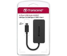 TRANSCEND USB 3.1 C tipo 4 prievadų šakotuvas