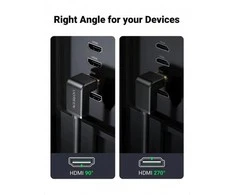UGREEN HD103 kabelis HDMI - HDMI kampinis, 4K, 2 m (juodas)
