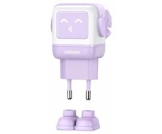 Įkroviklis Ugreen Nexode RG 65W GaN, 2 x USB-C + USB-A, violetinės spalvos