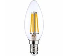 Deltaco Visional C35 LED Filament Bulb E14 6W 3000K 840lm Dimms