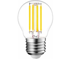 Visional G45 LED Filament Bumba E27 4W 3000K 520lm Regulējama caurspīdīga stikla 220–240V RA>80