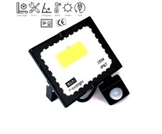 20w LED prožektorius su judesio davikliu 6500k mINI IP67