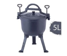 Ketaus kazanas su marmuro danga ir dangčiu 5L KAMILLE 4800M