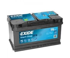 EXIDE EL752 EFB 75Ah 730A (EN) 12V akumuliatorius