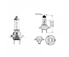 Philips Lempučių komplektas 2vnt. 55W 12V PX26d H7 VISION PLUS+60%