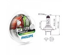 Philips Lempučių komplektas 55W 12V PX26d H7 LONGLIFE ECOVISION