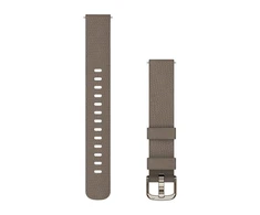 Garmin Lily 2 išmaniojo laikrodžio dirželis, 14 mm, kavos spalvos nailoninis dirželis su aukso spalvos detalėmis