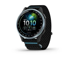 Išmanusis laikrodis Garmin Approach® J1, debesų mėlynos spalvos aliumininis korpusas su juodos / žydros spalvos „ComfortFit“ medžiaginiu dirželiu | 010-03898-00