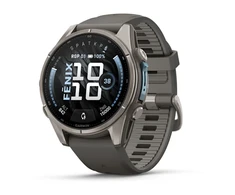 Išmanusis laikrodis Garmin fēnix® 9 – 43mm, Titanas su akmenėlių pilkos spalvos silikoniniu dirželiu | 010-04761-11