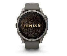 Išmanusis laikrodis Garmin fēnix® 9 – 47mm, Titanas su akmenėlių pilkos spalvos silikoniniu dirželiu | 010-04762-01