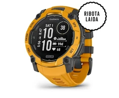 Išmanusis laikrodis Garmin Instinct 3 – 50 mm, Solar, su pilkos/geltonos spalvos silikoniniu dirželiu