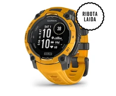 Išmanusis laikrodis Garmin Instinct 3 – 45 mm, Solar, su pilkos/geltonos spalvos silikoniniu dirželiu