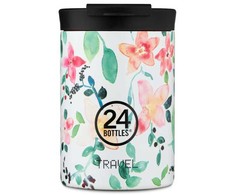 24Bottles - Kelioninė stiklinė - Akmens spalvos apdaila - Little Buds - 350 ml