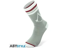 Abysse Assassin's Creed kojinės - pilkos - baltos - "Crest