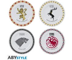 Abysse Game Of Thrones - Set Of 4 Plates (Houses)