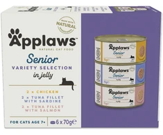 „Applaws“ – kelių pakuočių rinkinys senjorams, įvairių rūšių želė rinkinys, 6 x 70 g