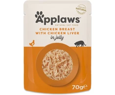 Applaws – Šlapias kačių maistas 70 g Želė maišelis – Vištiena ir kepenys (178-251)