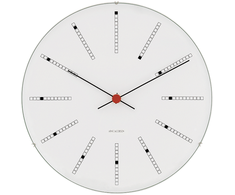 Arne Jacobsen Clocks Arne Jacobsen - Bankininkų sieninis laikrodis - Ø21 cm - Baltas