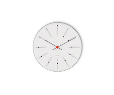 Arne Jacobsen Clocks Arne Jacobsen - Bankininkų sieninis laikrodis - Ø21 cm - Baltas
