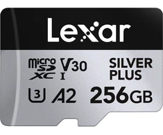 Atminties kortelė Lexar 256GB Micro SDXC Professional Sidabrinis Plus UHS-I A2 V30 U3 4K