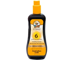 Australian Gold Sunscreen SPF6 Purškiklis Carrot Oil Formula Apsauginis purškiamas aliejus nuo saulės, 237 ml