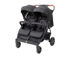 Babytrold OS2 dvigubas vežimėlis – juodas
