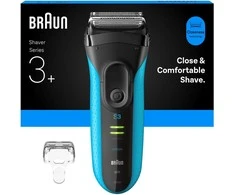 Braun - Series 3+ Electric Shaver, Precision Trimmer, Wet &amp; Dry, 3040S - Mėlyna