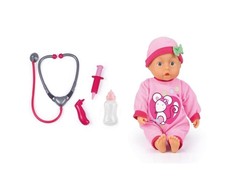 Bayer Design 33 cm Doctor Set Lėlė su 24 kūdikių garsais