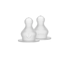 Badabulle BIBS silikoniniai buteliuko žindukai, 2 vnt., Medium flow