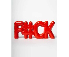 „Blogo Smart“ – balioninis užrašas – „Fuck“ – raudonas