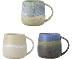 „Bloomingville“ – „Cloe“ puodeliai – mėlyni – 3 vnt. rinkinys – akmens masės dirbiniai