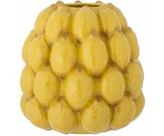 Bloomingvillecreative Collection „Creative Collection“ – „Limone“ vaza, aukštis 22 cm – geltona akmens masės dirbiniai