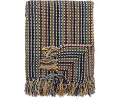 Monroe Bloomingville - Lazzario Recycled Cotton Throw 160x130 cm - Mėlyna