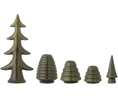 Bloomingville - Woods Candle Holder - Žalias - Stoneware